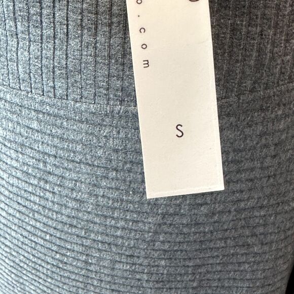 Susana Monaco Stretchy Ribbed Knit Short Sleeve Dress Gray Women's Small NWT - Picture 10 of 11